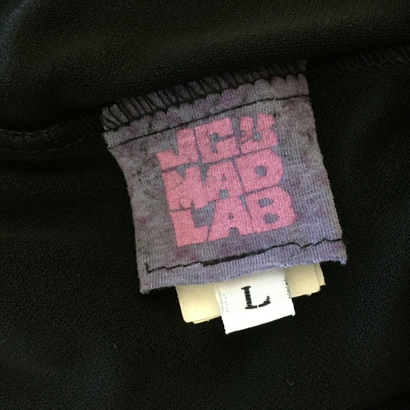 JGs Mad Lab Pants Womens Sz L Dark Purple Art To Wear Fleur De Lis Wide Leg - Picture 6 of 10